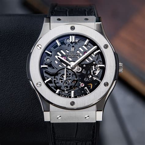 hublot classic fusion ultra thin skeleton 42mm|hublot skeleton tourbillon.